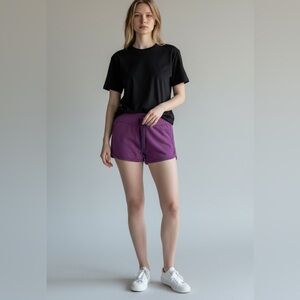 Lululemon Terry Cotton Boy Shorts - Purple